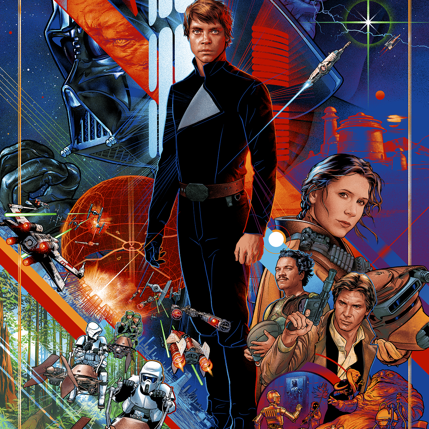Martin Ansin "Return of the Jedi (The Empire Falls)" Screen Print SET