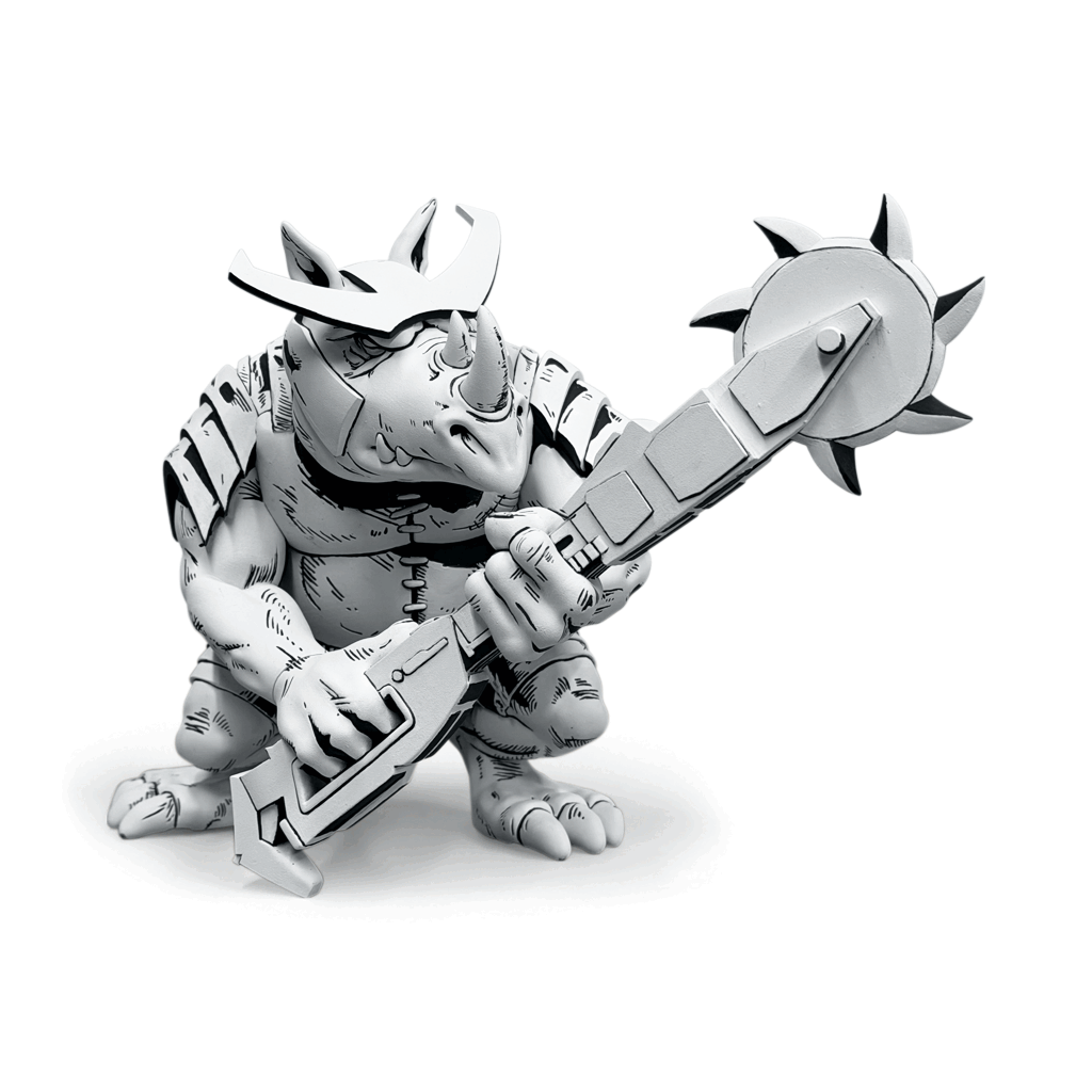 TMNT Firsts: Rocksteady (B&W Version)