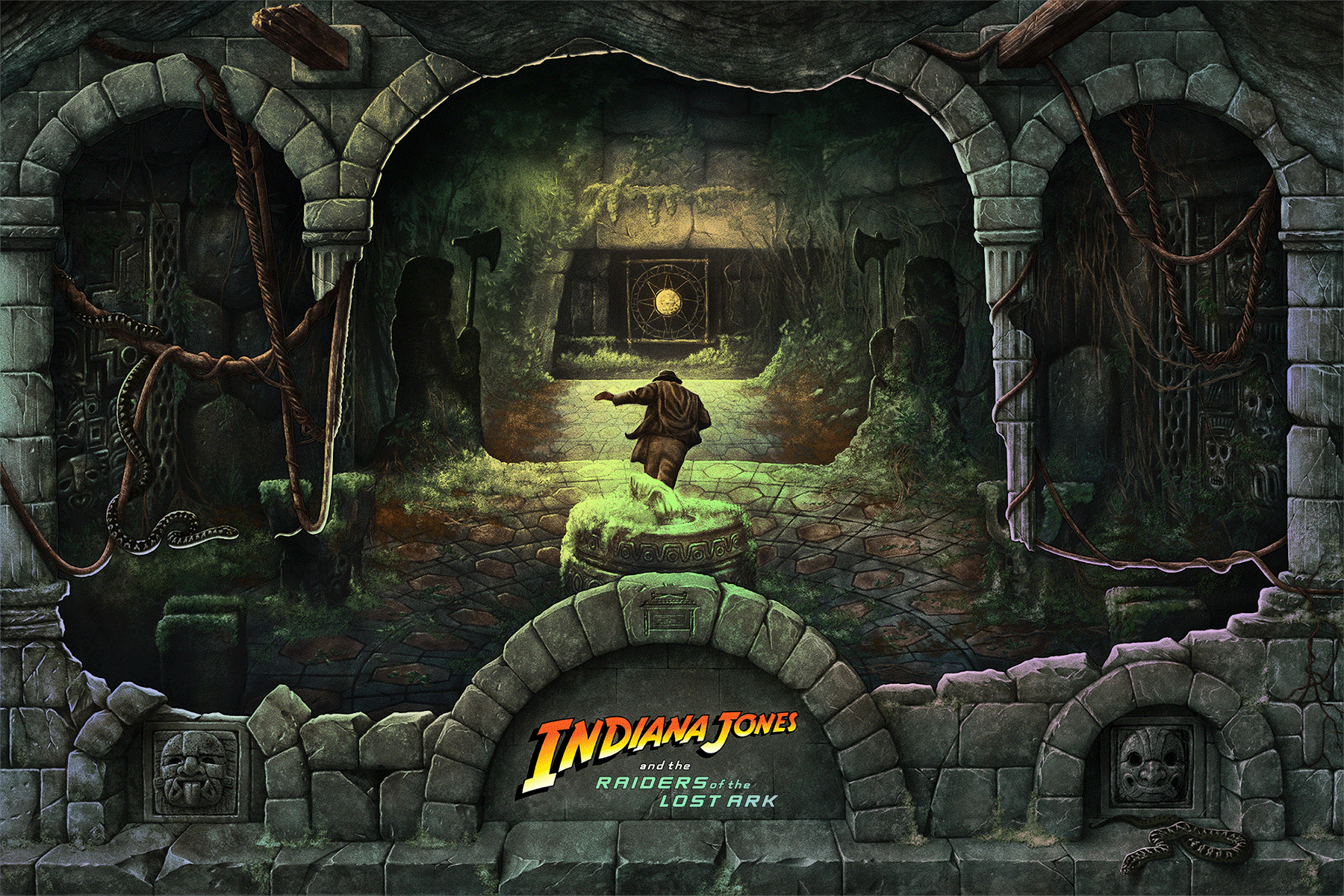 Andrew Rowland "Seeking The Idol (Raiders of the Lost Ark)" Foil Variant
