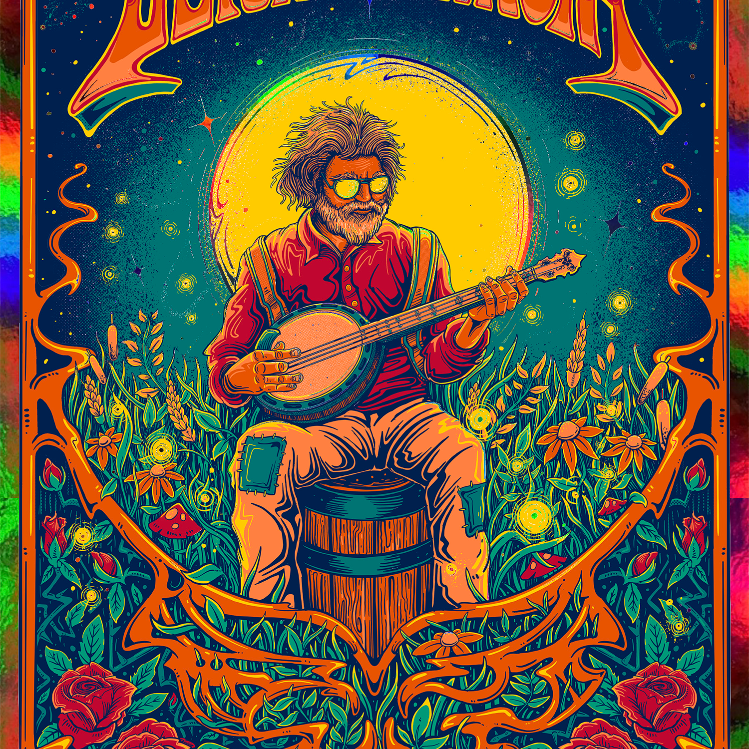 ZazzCorp "Jerry Garcia" Rainbow Foil Edition