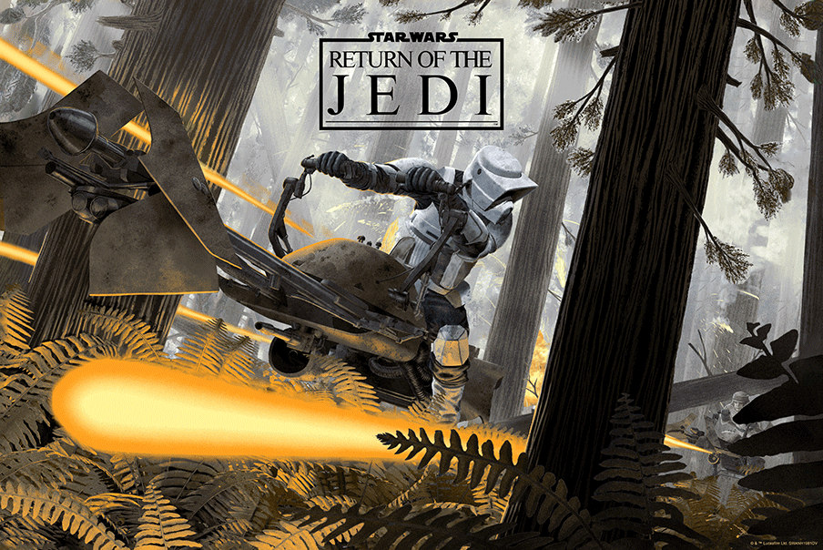 Jason Raish "In Pursuit of the Empire (Return of the Jedi)" Variant - 3D Lenticular PLEX
