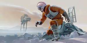 Ralph McQuarrie "Snowspeeder Down" Acrylic Panel Print