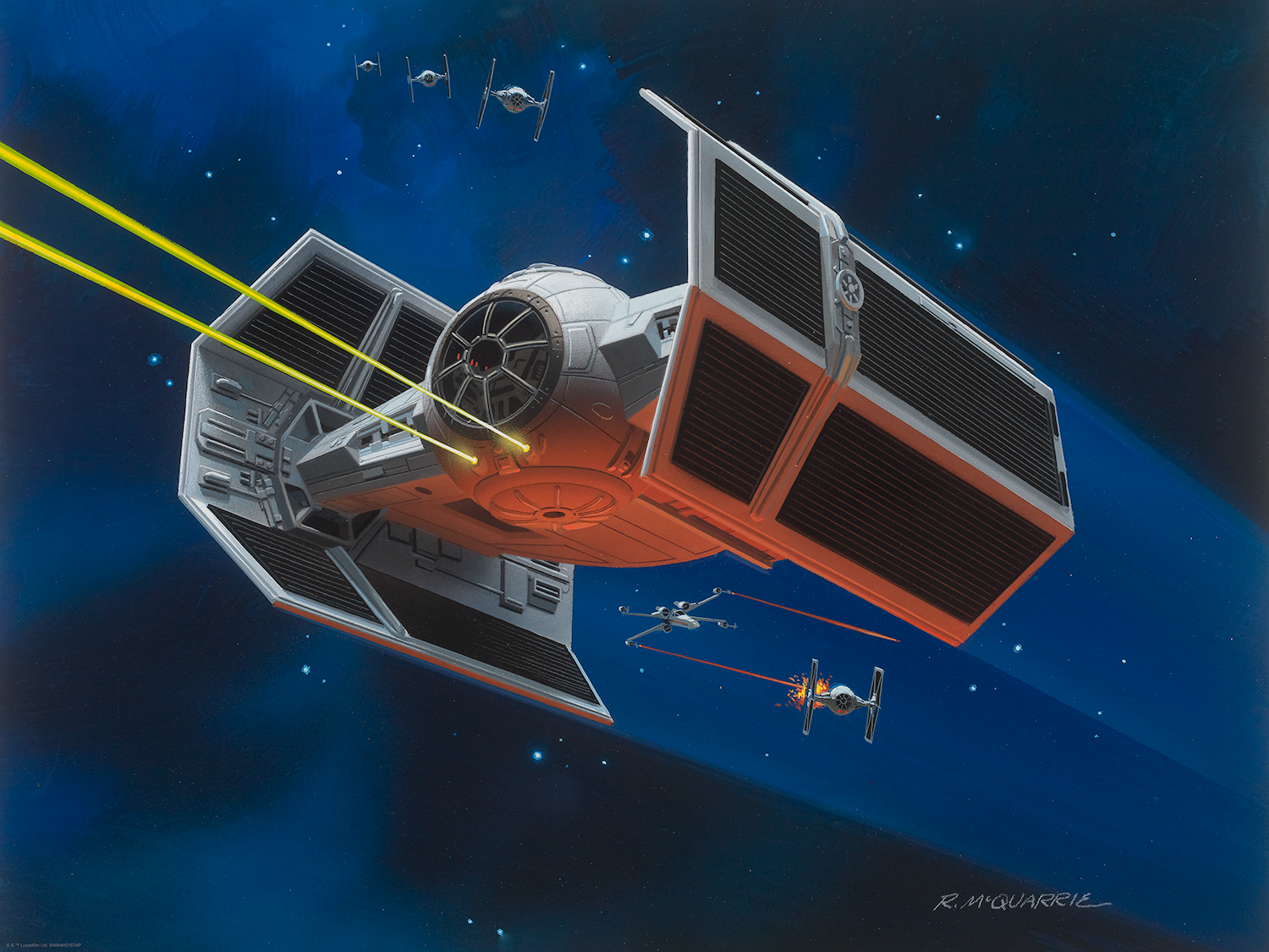 Ralph McQuarrie "Vader's TIE Fighter" Acrylic Panel Print