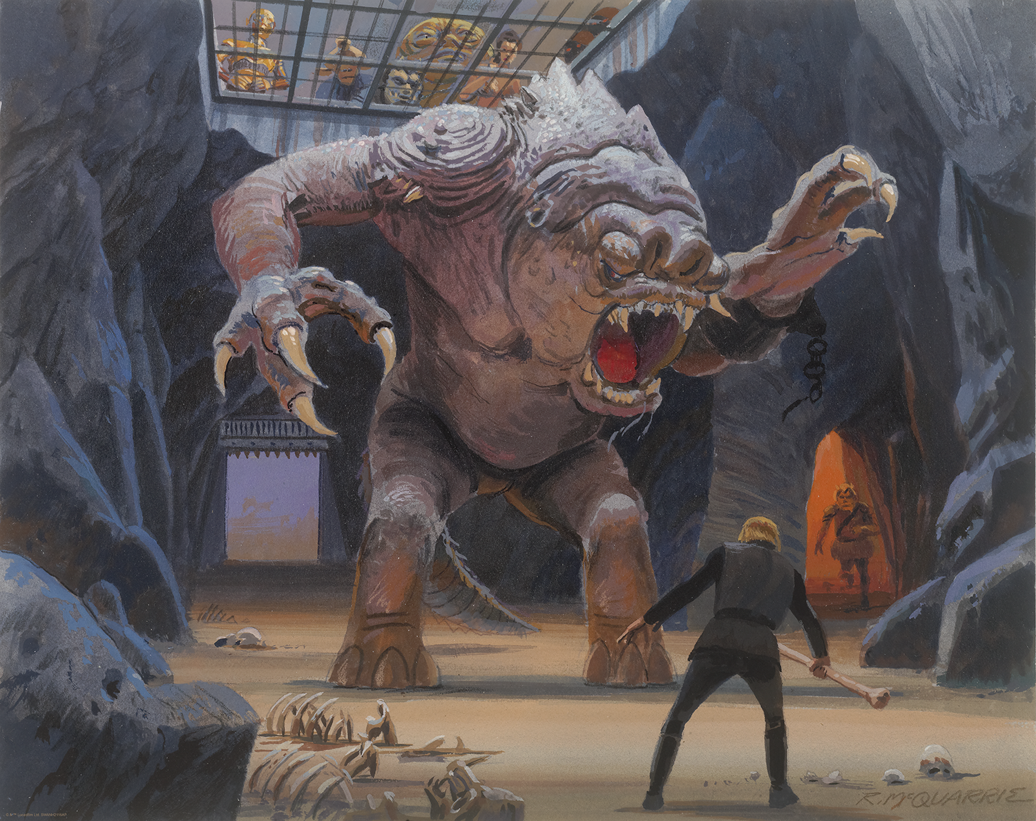 Ralph McQuarrie "Luke Against the Rancor" Acrylic Panel Print