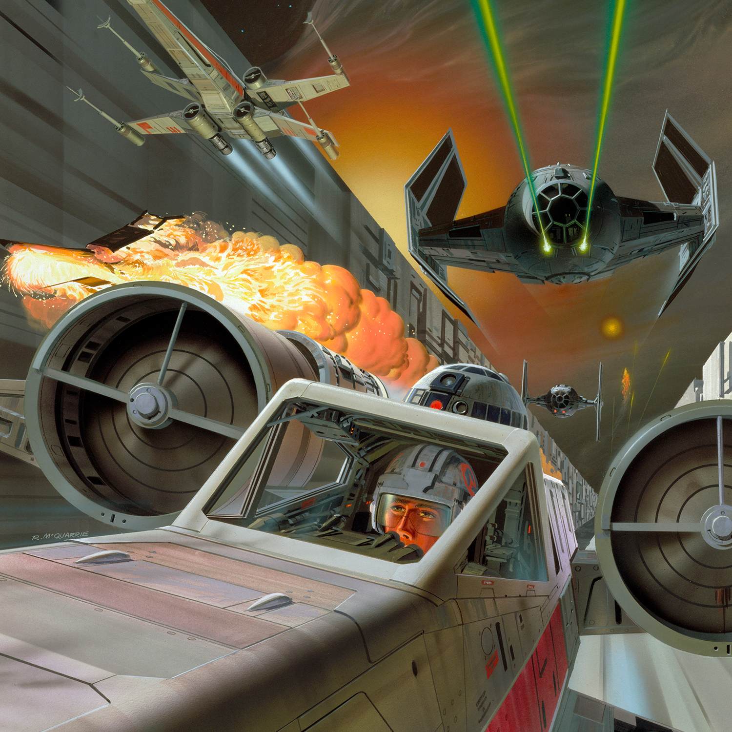 Ralph McQuarrie "Luke in the Trench" Acrylic Panel Print