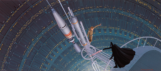 Ralph McQuarrie "Sword Fight on Antenna" Acrylic Panel Print
