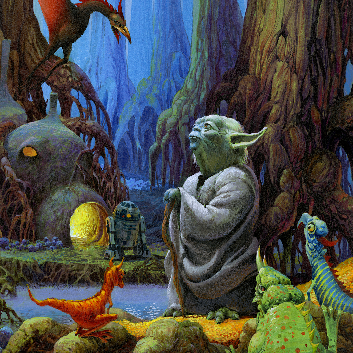 Ralph McQuarrie "Yoda on Dagobah" Acrylic Panel Print