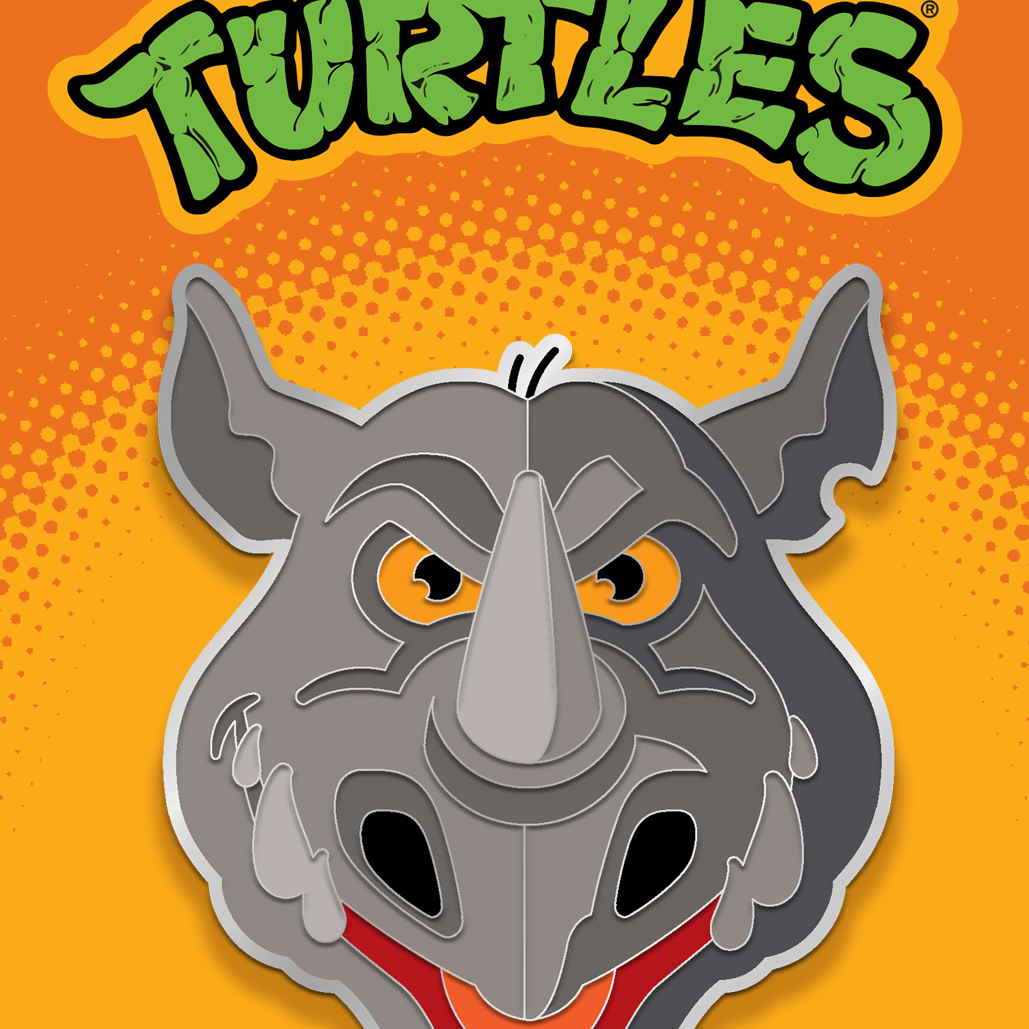 Tom Whalen "TMNT: Rocksteady" Enamel Pin