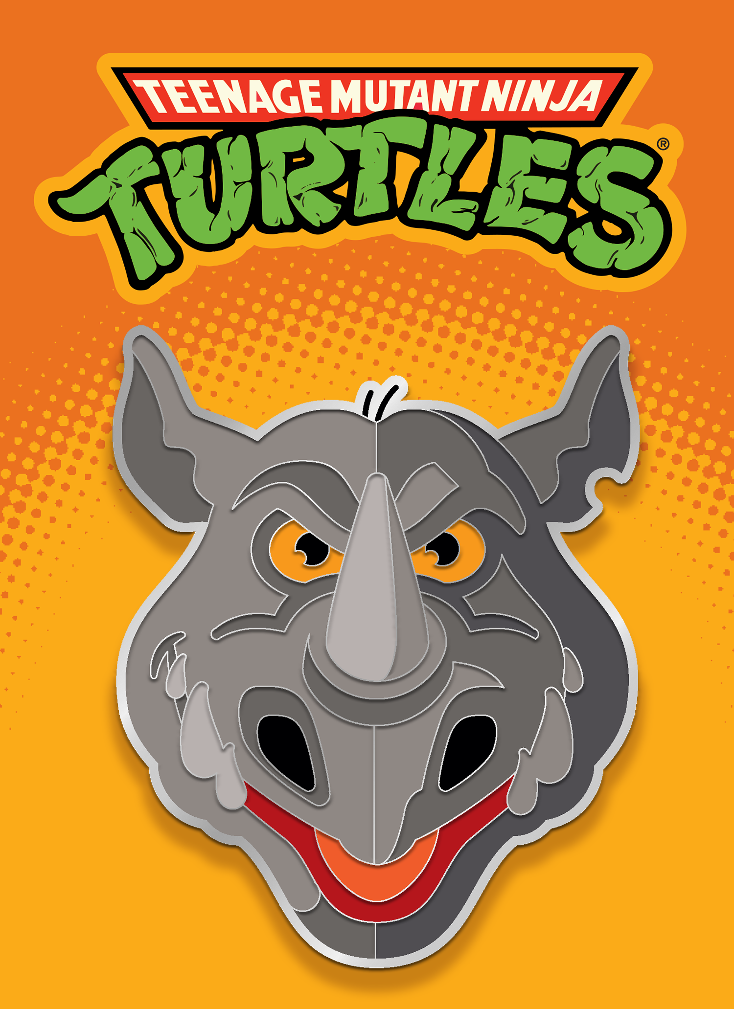 Tom Whalen "TMNT: Rocksteady" Enamel Pin