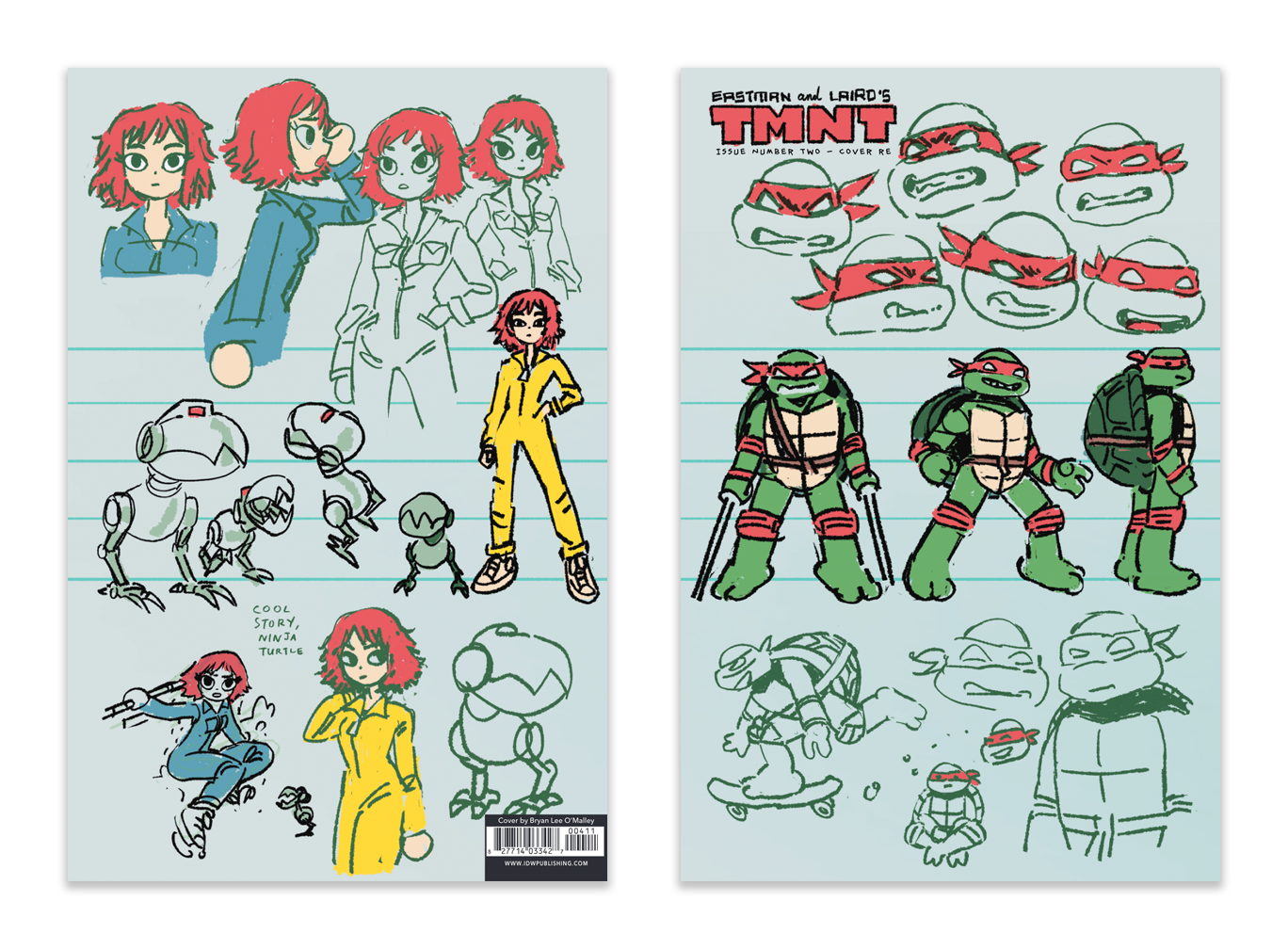 TMNT #2 - SDCC Exclusive - Bryan Lee O'Malley Cover