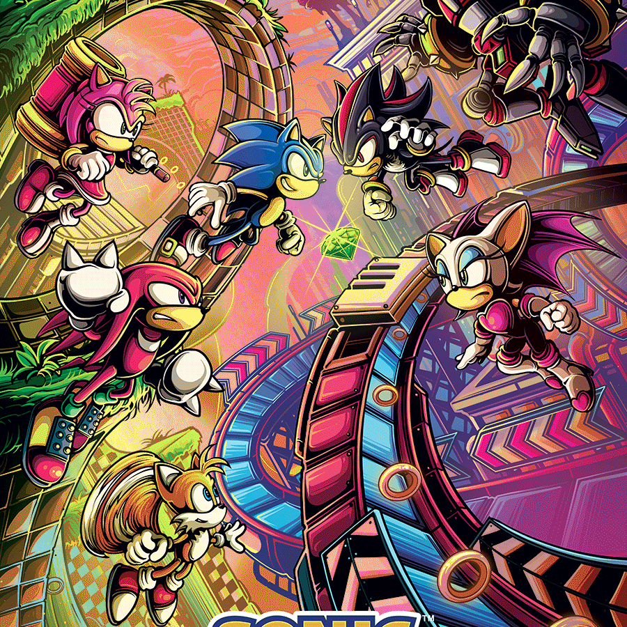 Dan Mumford "Sonic the Hedgehog" Rainbow Foil Variant