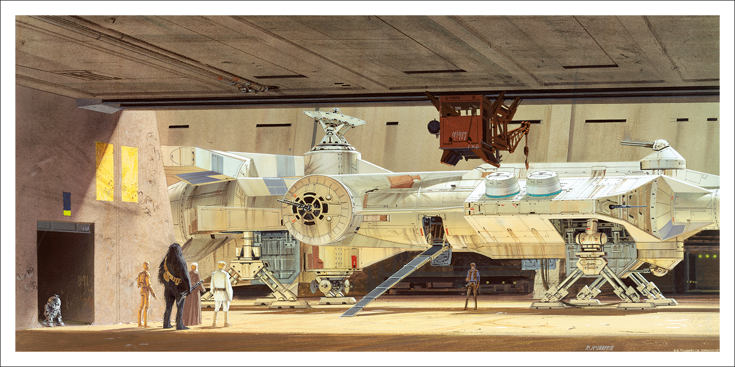 Ralph McQuarrie "Spaceport Hangar on Mos Eisley"