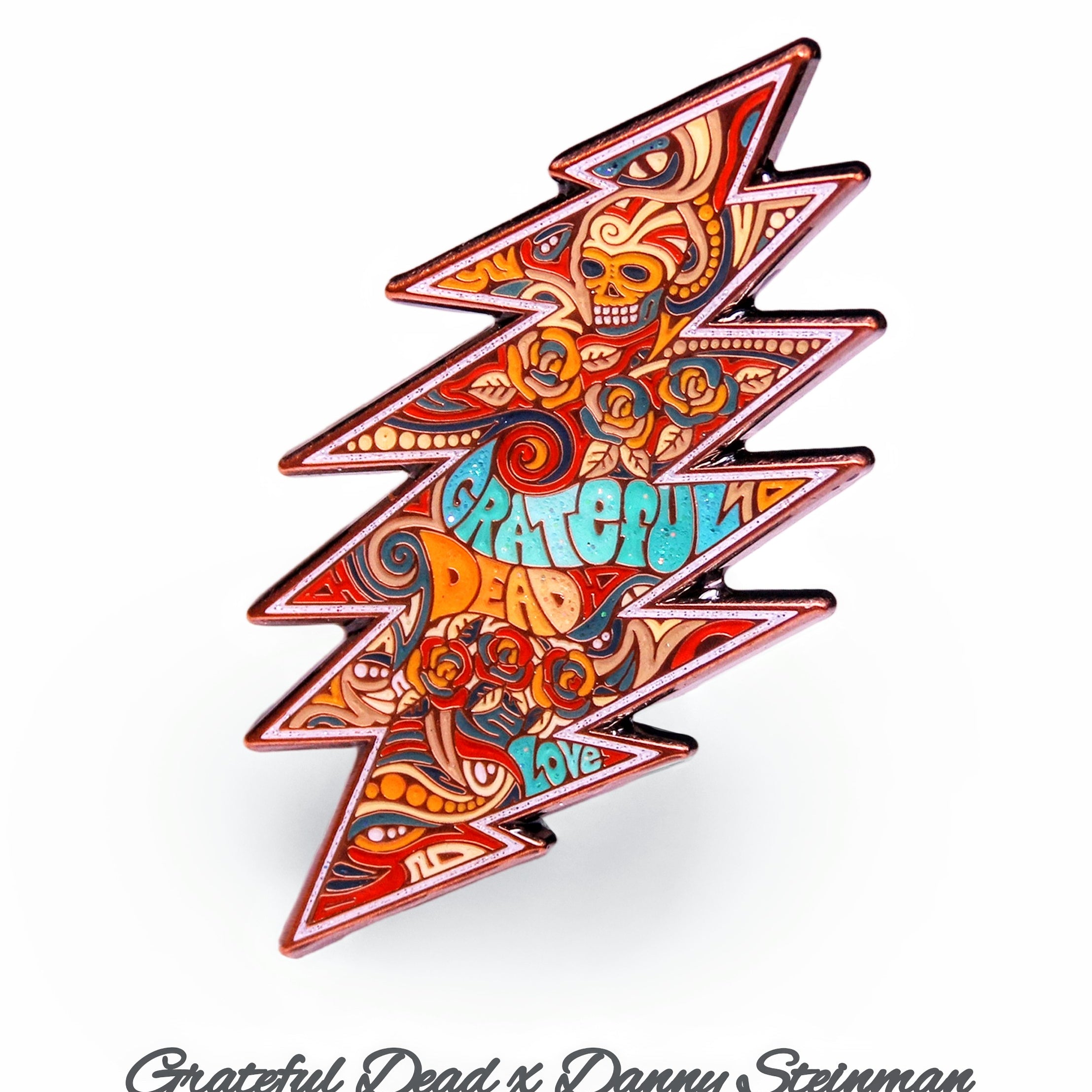 Danny Steinman "Grateful Dead 13-Point Bolt Enamel Pin" Santa Fe