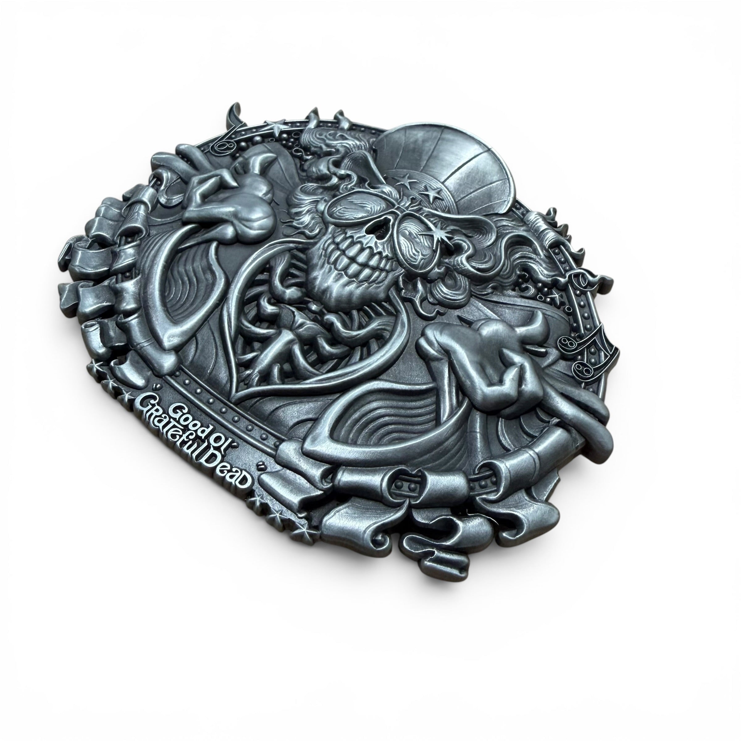 AJ Masthay "US Blues" 3D Belt Buckle - Antique Silver Edition