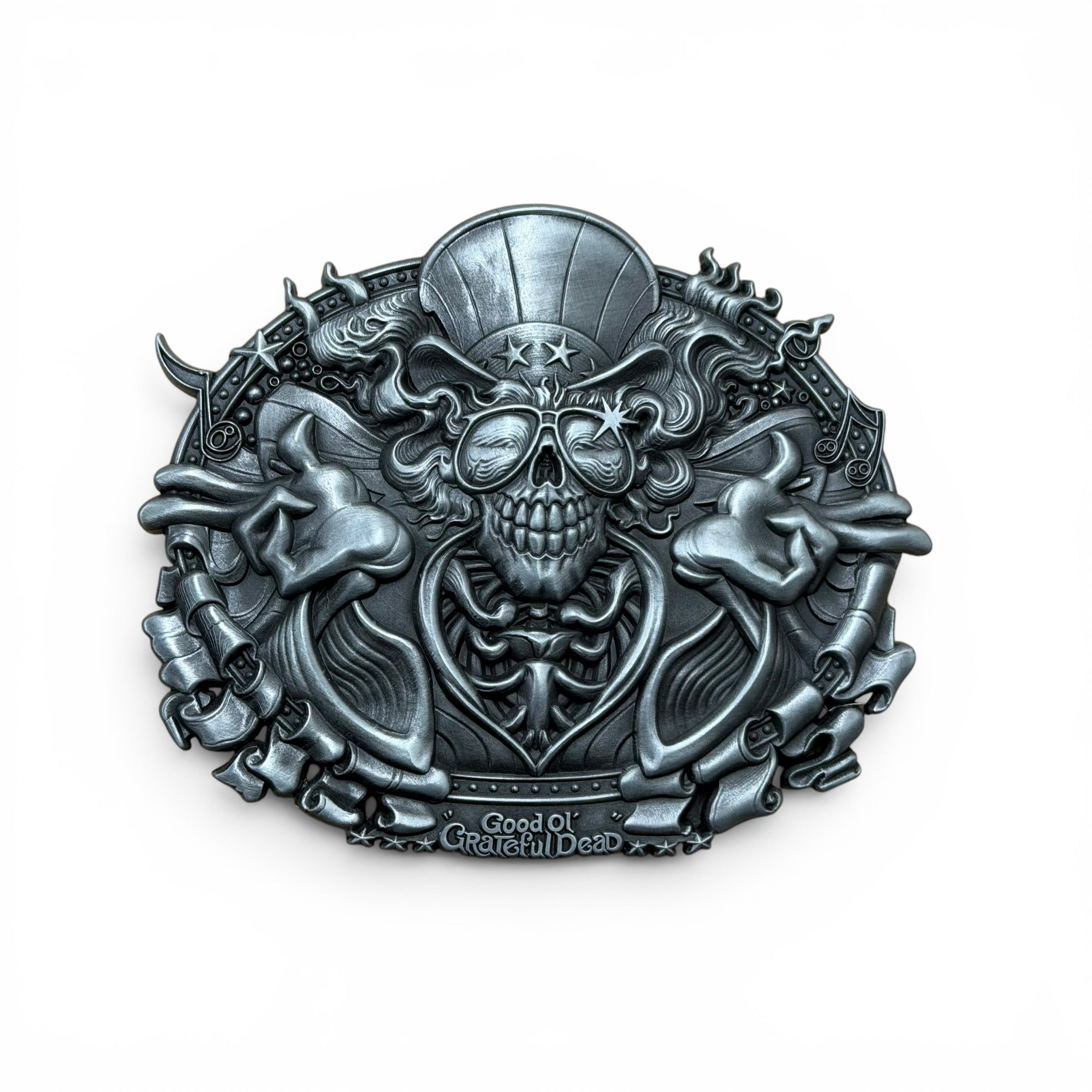 AJ Masthay "US Blues" 3D Belt Buckle - Antique Silver Edition