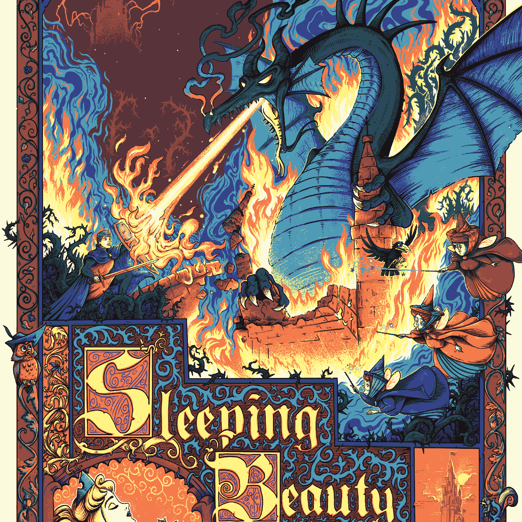 Alex Hovey "Sleeping Beauty" Variant - Acrylic Panel Print