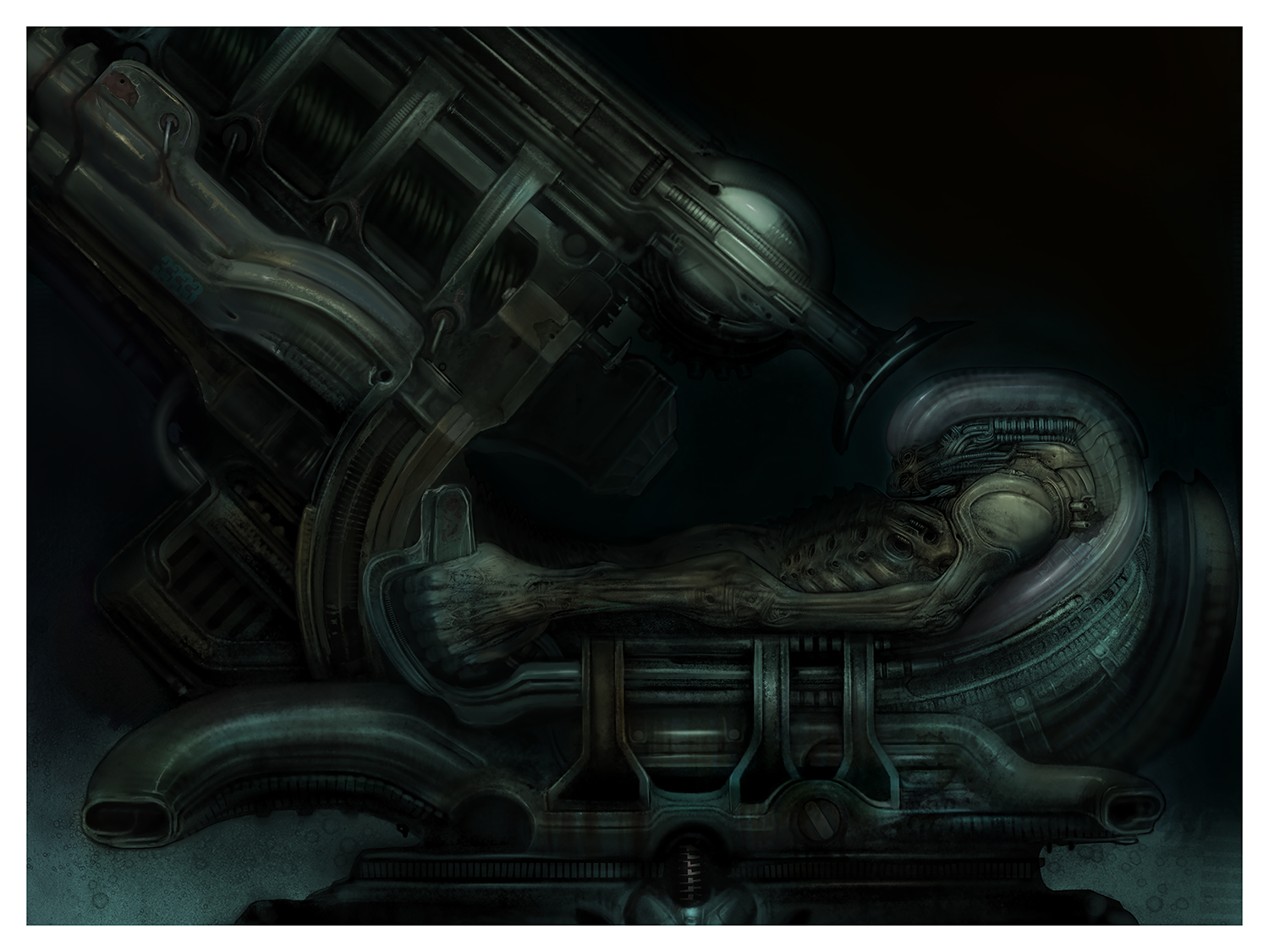 Carlos Huante "Space Jockey" Acrylic Panel Print