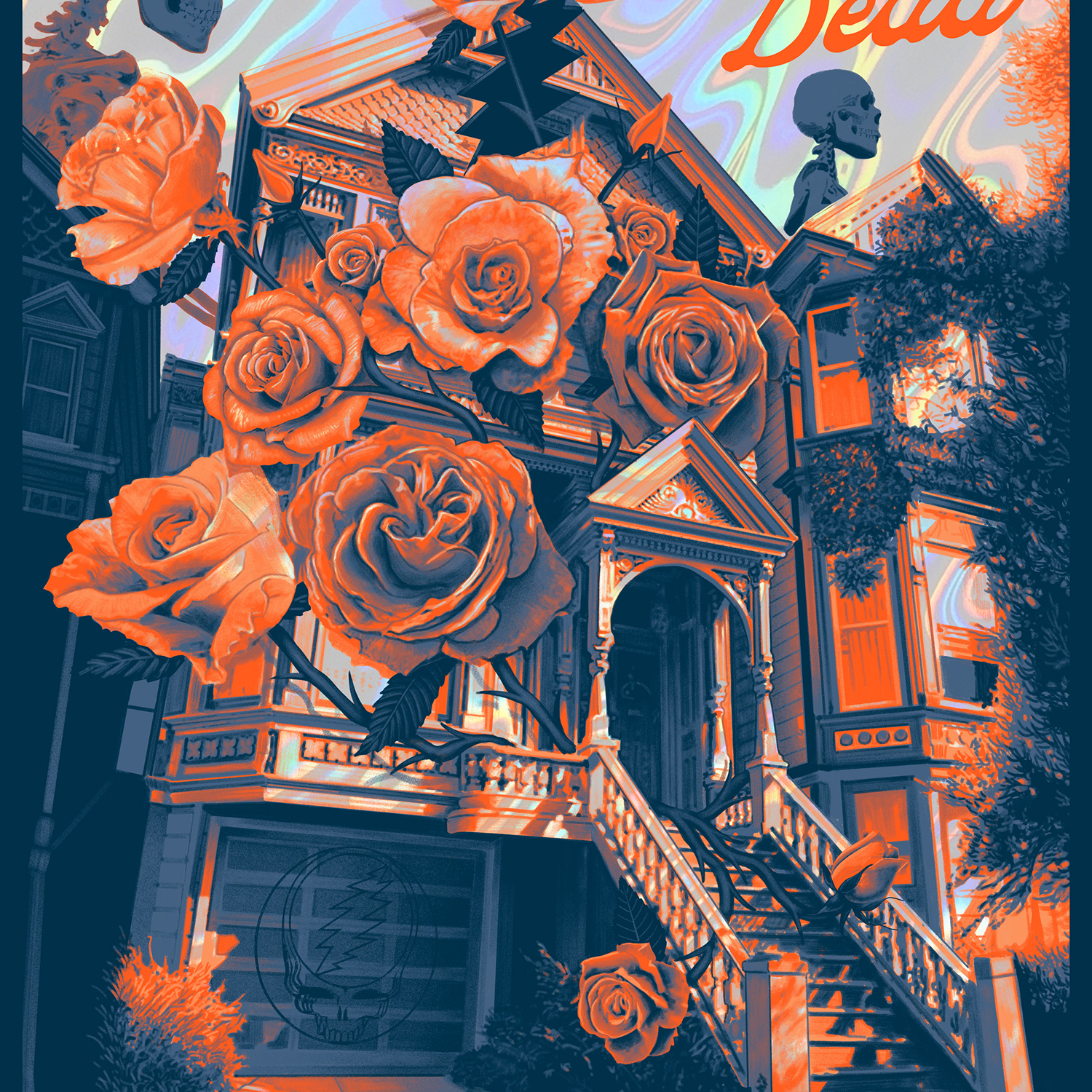 Paul Kreizenbeck "Grateful Dead" White Swirl Foil Variant