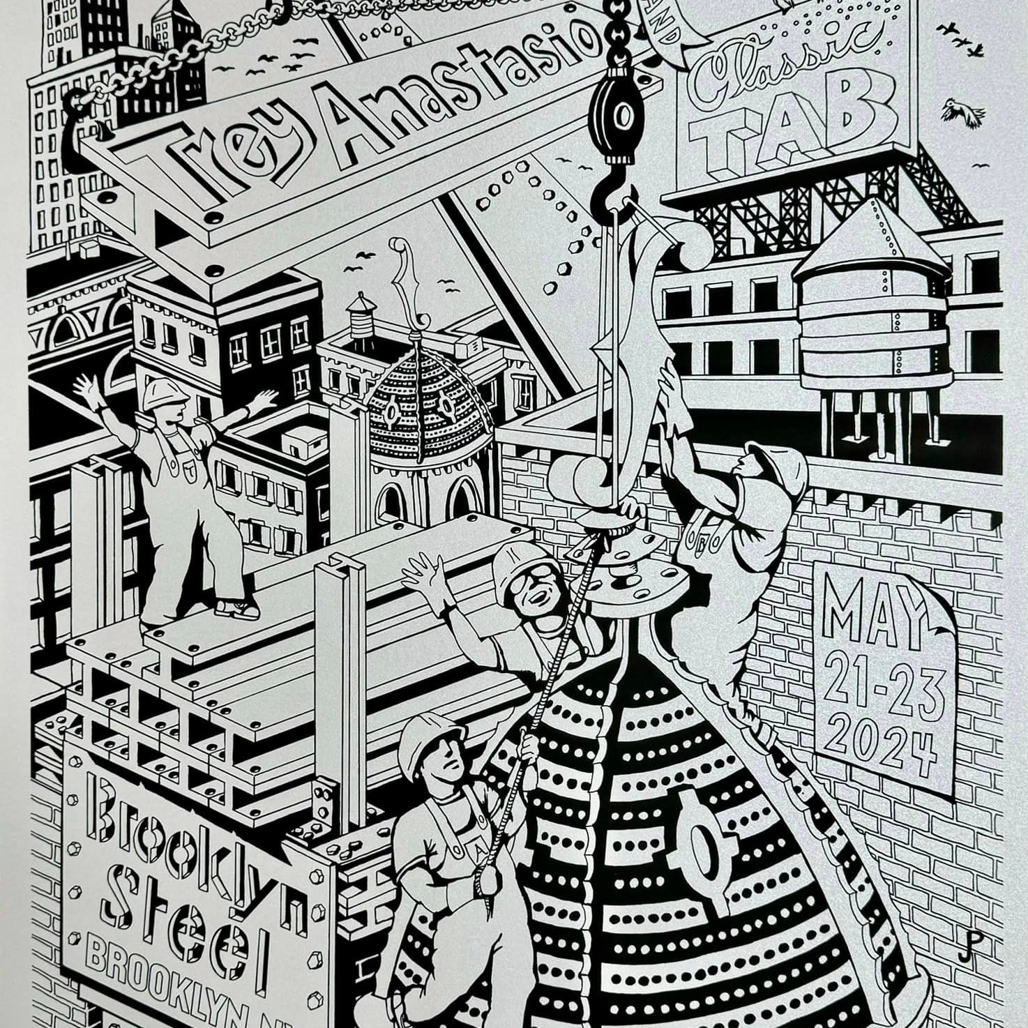 Jim Pollock "Trey Anastasio Band @ Brooklyn Steel" Key Line Variant