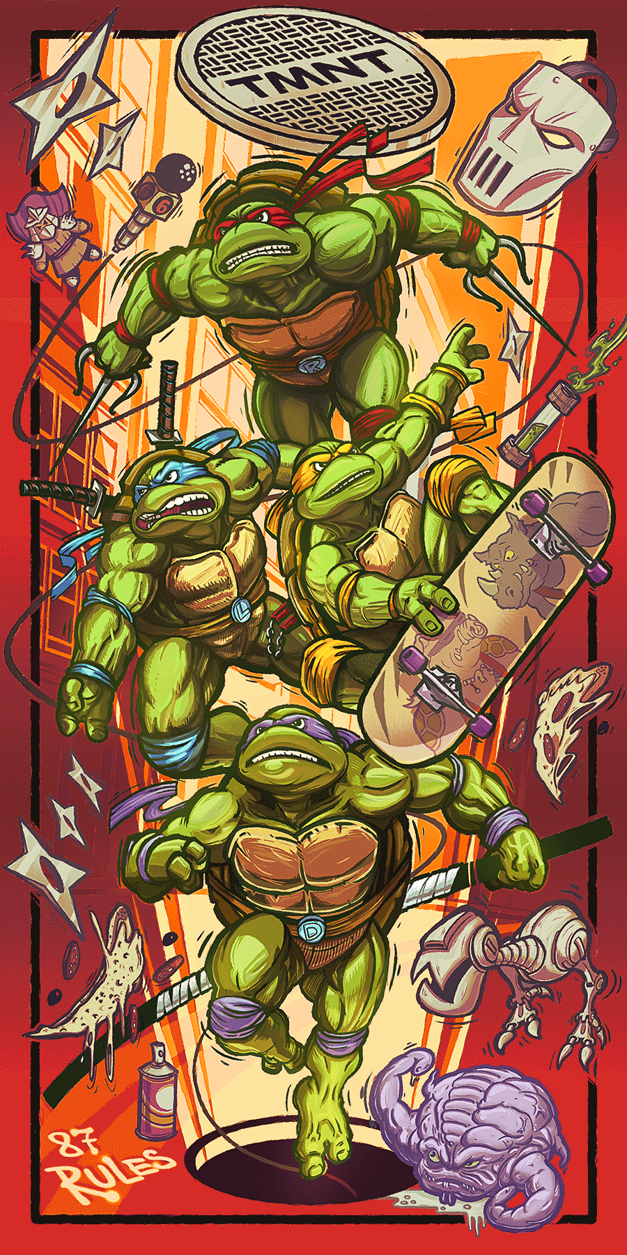 Hernan Carracedo "Cowabunga!" Red Foil Variant