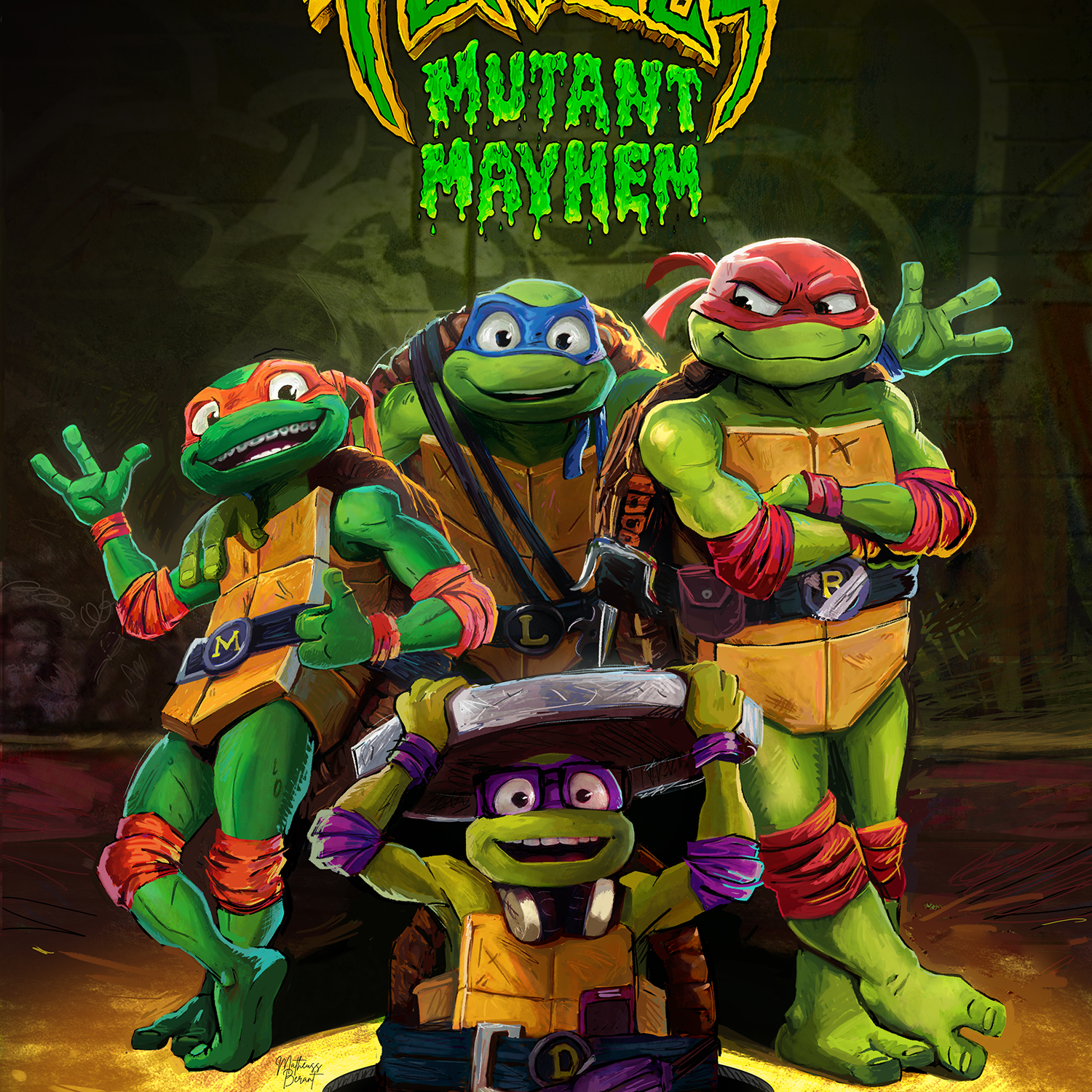 Matheuss Berant "TMNT: Mutant Mayhem" Acrylic Panel Print