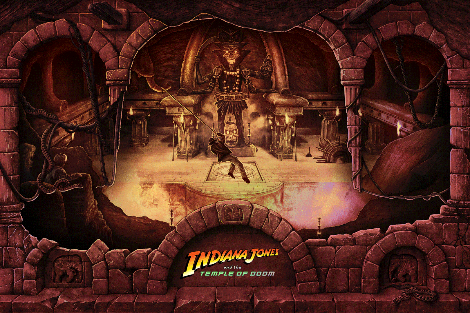Andrew Rowland "Beneath Pankot Palace (Temple of Doom)" Foil Variant