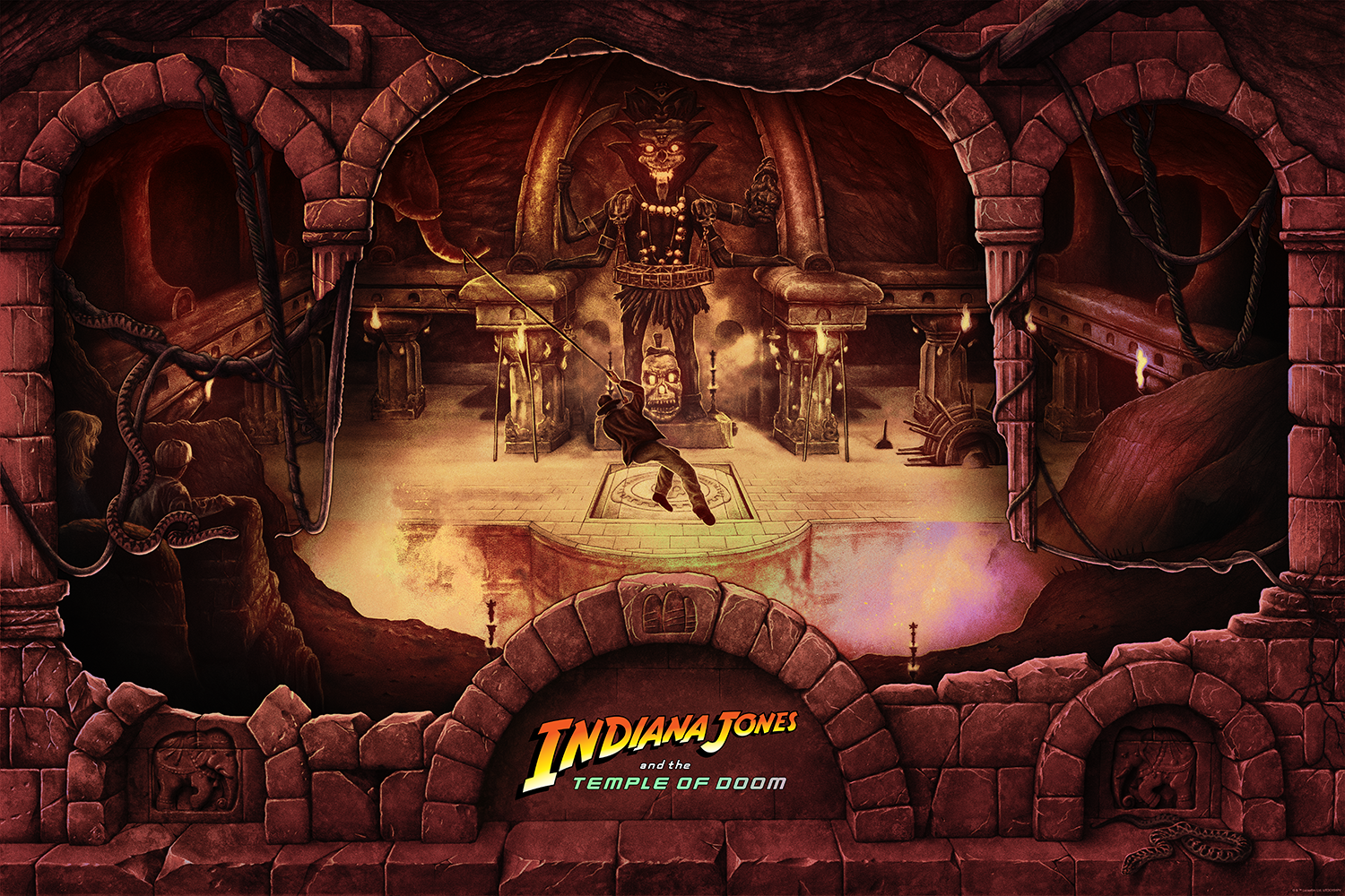 Andrew Rowland "Beneath Pankot Palace (Temple of Doom)" Foil Variant
