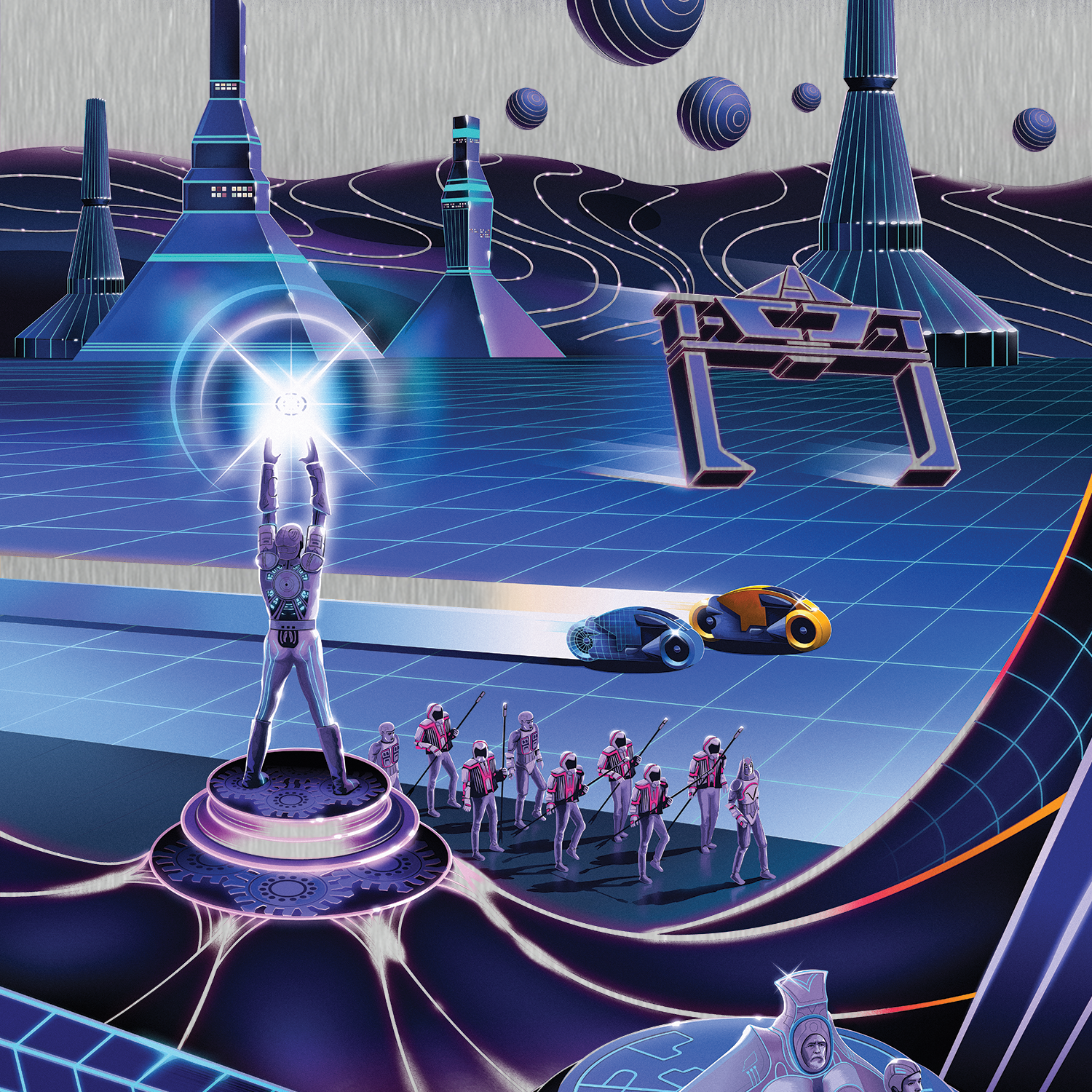 Mr. Melville "Tron" Aluminum Print