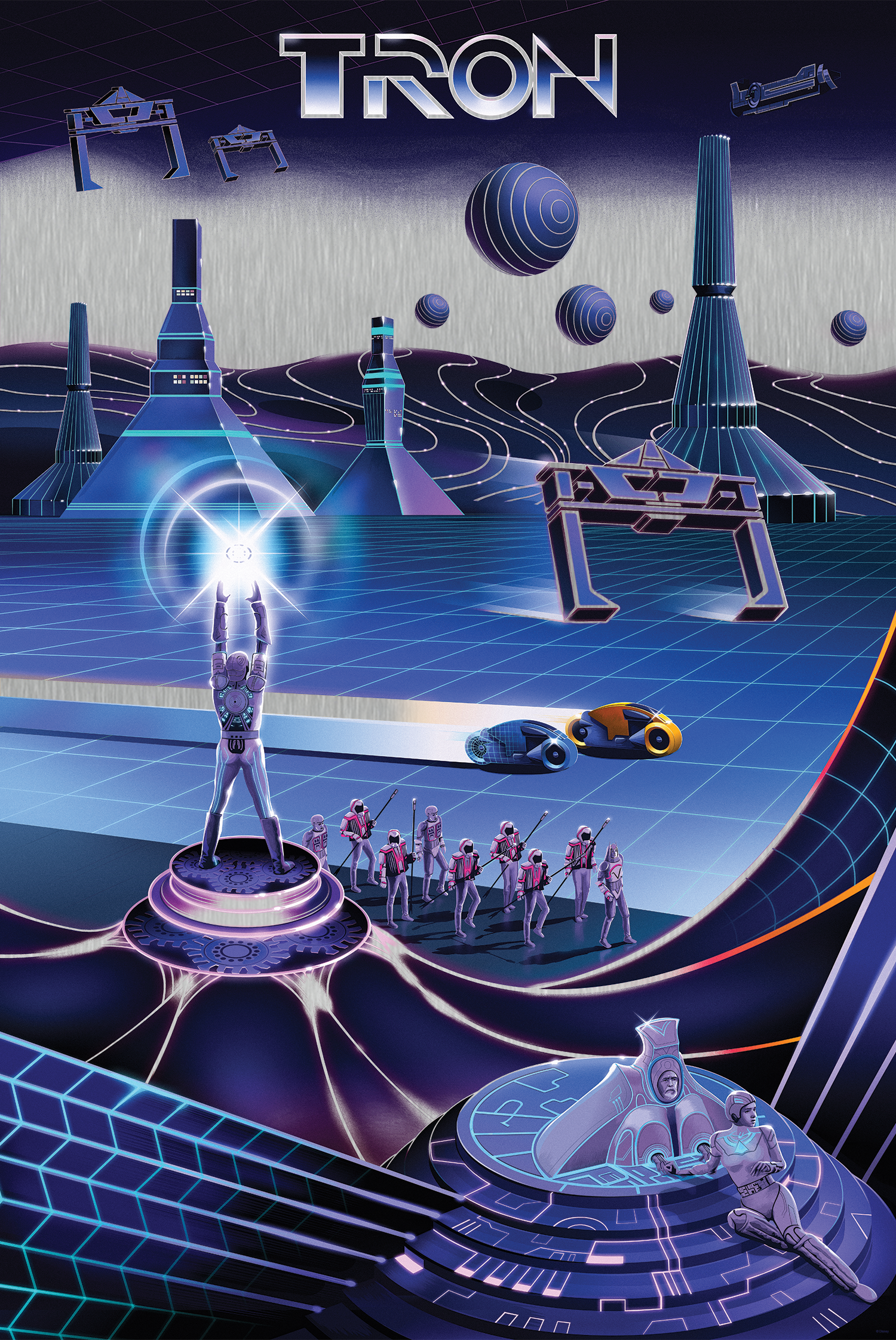 Mr. Melville "Tron" Aluminum Print