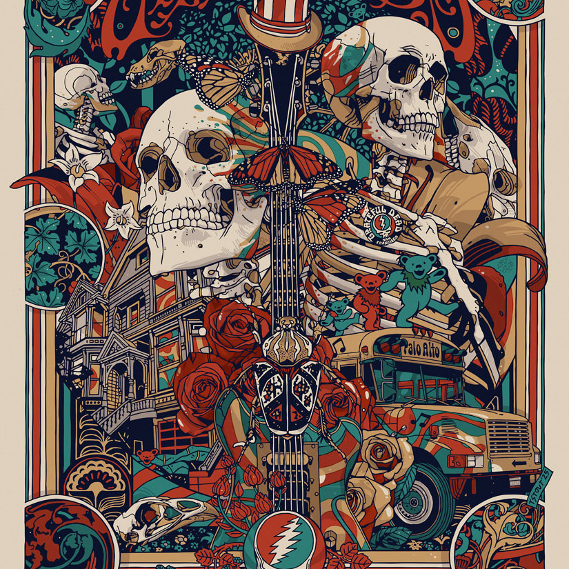 Tyler Stout "Grateful Dead" Acrylic Panel Print