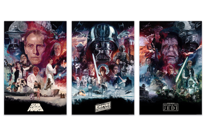 Chris Valentine "Original Star Wars Trilogy" Acrylic Panel Print (SET)