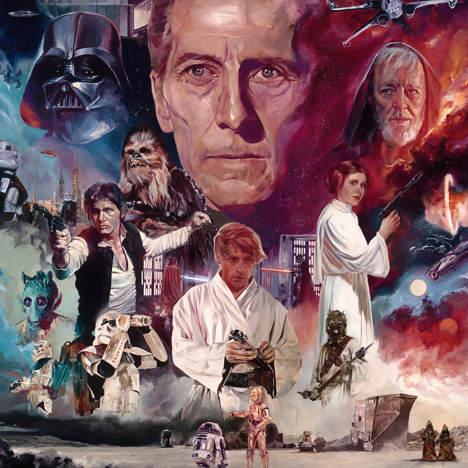 Chris Valentine "Original Star Wars Trilogy" Acrylic Panel Print (SET)