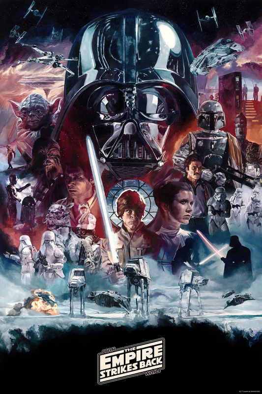 Chris Valentine "Galactic Adversaries (Empire Strikes Back)" Acrylic Panel Print