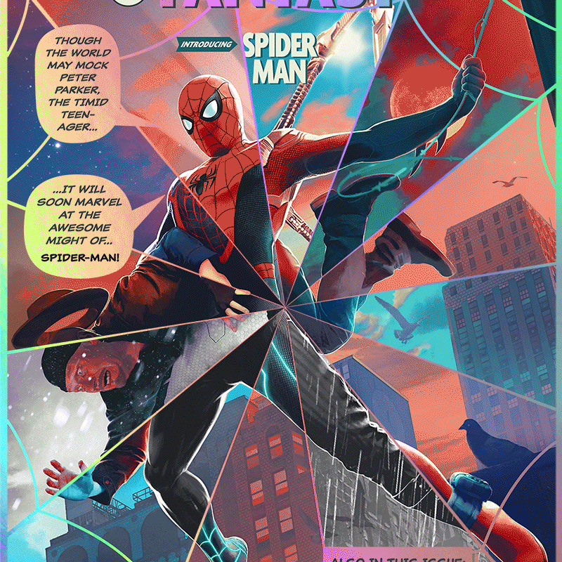 Juan Ramos "Web of Worlds" Rainbow Foil Variant