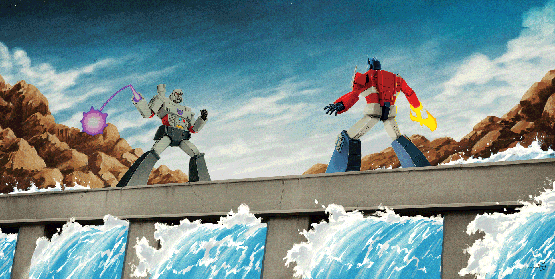 Matt Ferguson "Transformers: Megatron vs. Optimus Prime" Aluminum Print