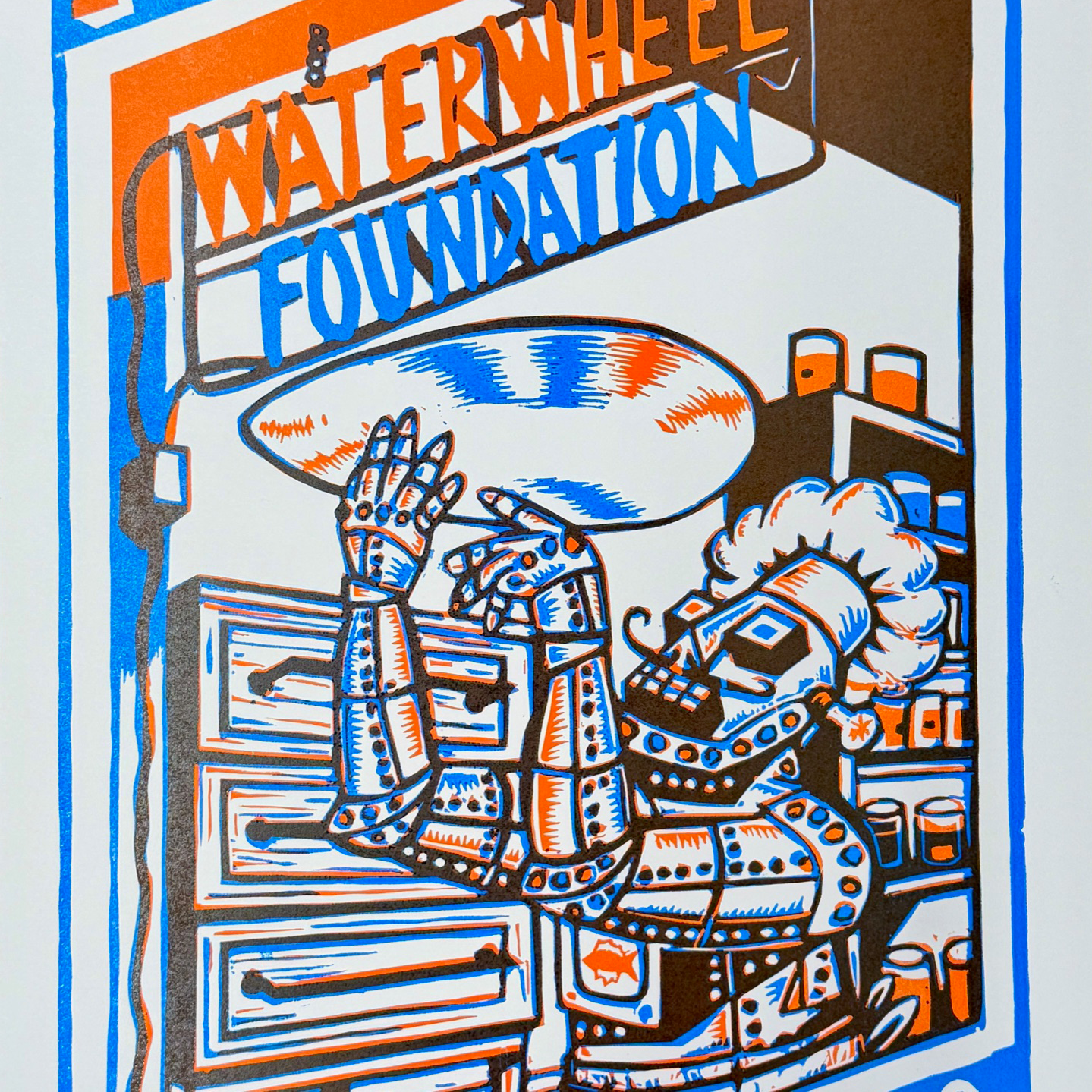 Jim Pollock "WaterWheel Foundation: Pizzabot" AE