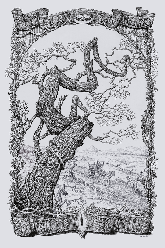 David Welker "A Wizard Is Never Late (The Fellowship of the Ring)" Line Art Variant