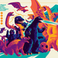 Tom Whalen "Destroy All Monsters" Multi-Layer Acrylic