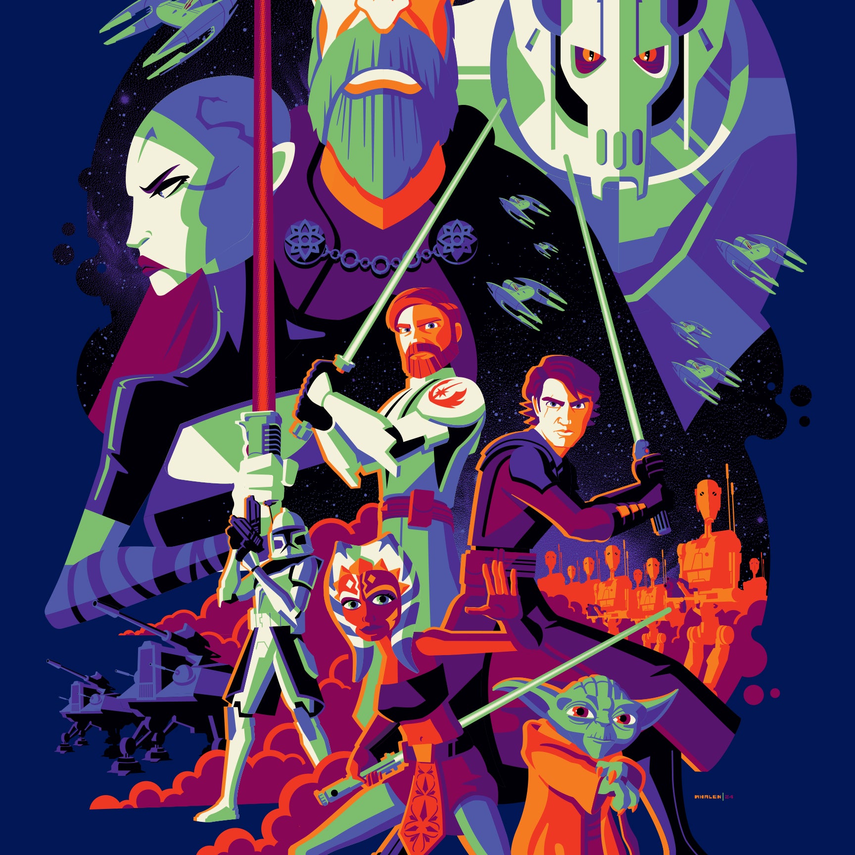 Tom Whalen "A Galaxy In Peril (The Clone Wars)" Variant