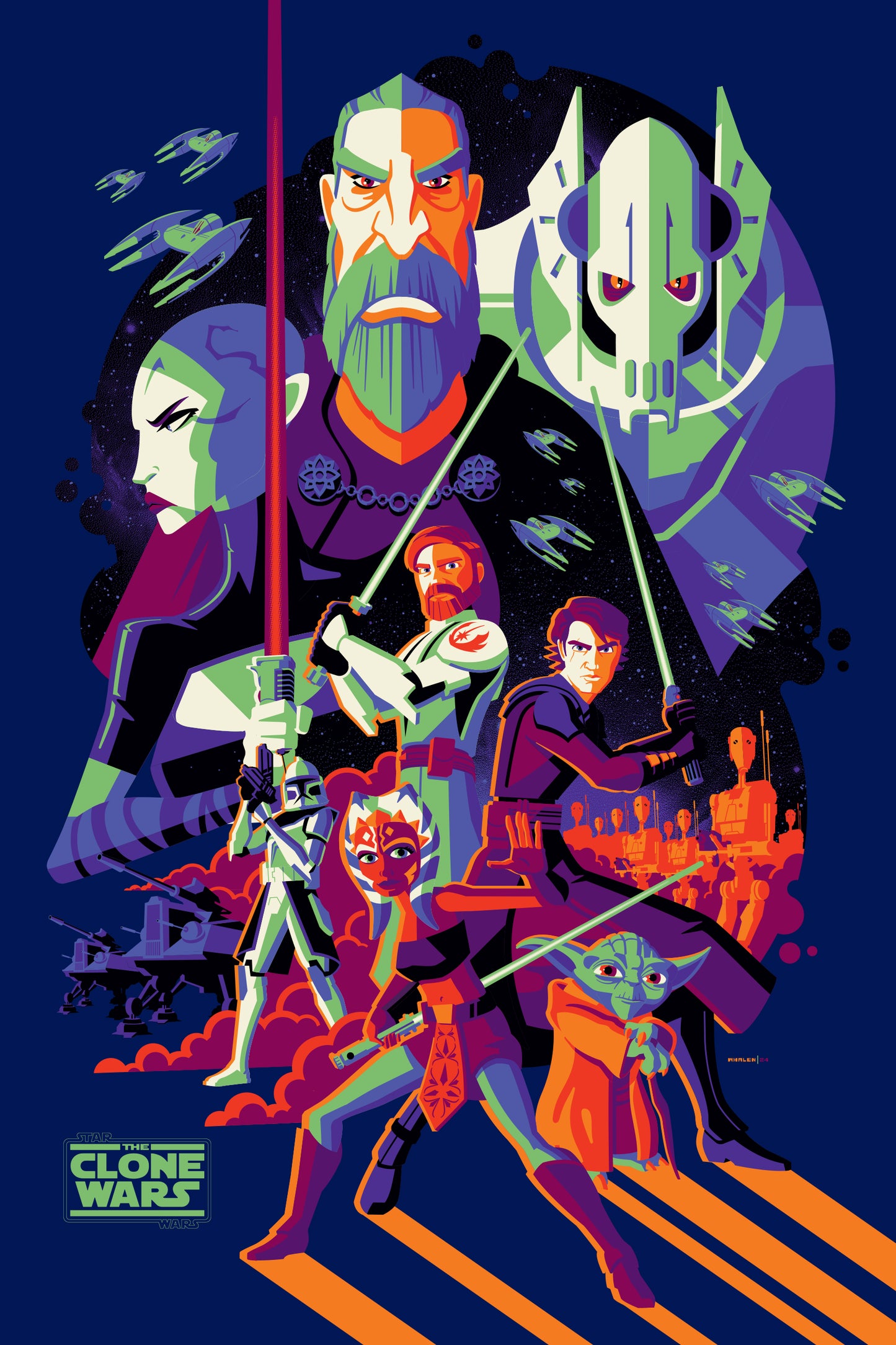 Tom Whalen "A Galaxy In Peril (The Clone Wars)" Variant