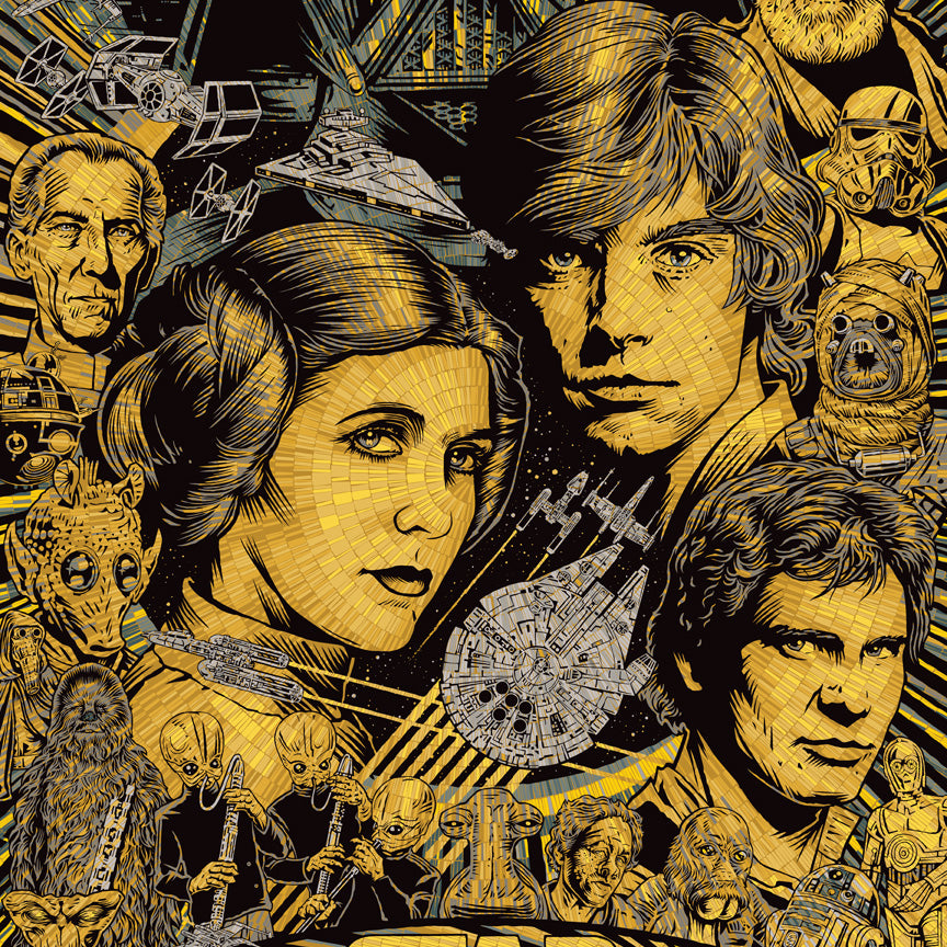 Todd Slater "Galactic Journey (Star Wars)" Antique Gold Variant