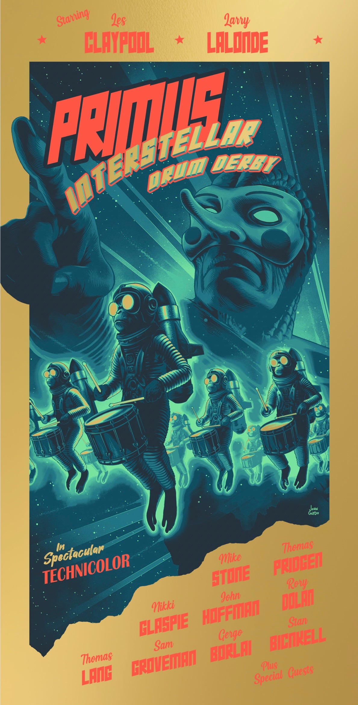 John Guydo "Primus - Drum Derby" Gold Foil Variant