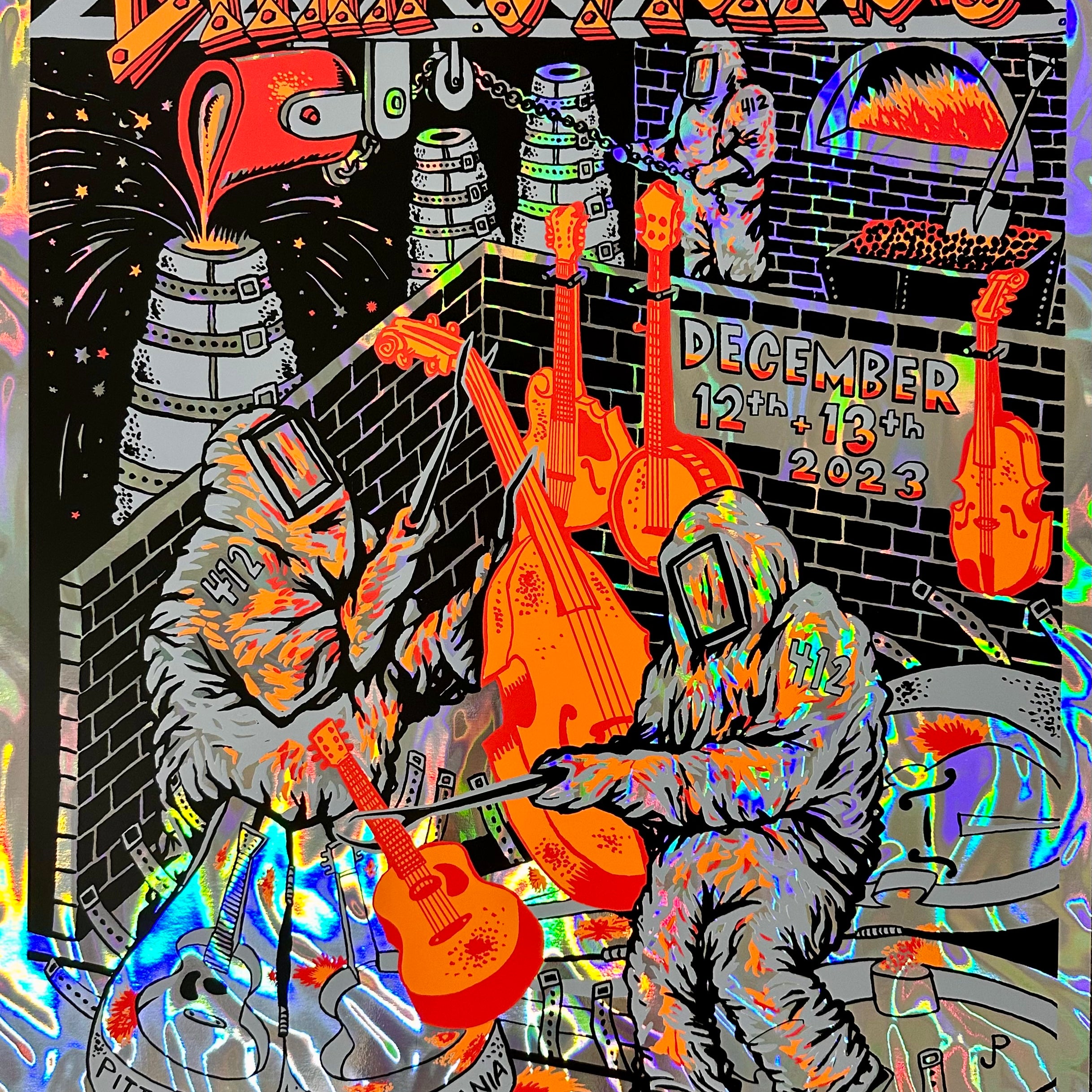 Jim Pollock "Billy Strings - Pittsburgh, PA" Red Foil - AE