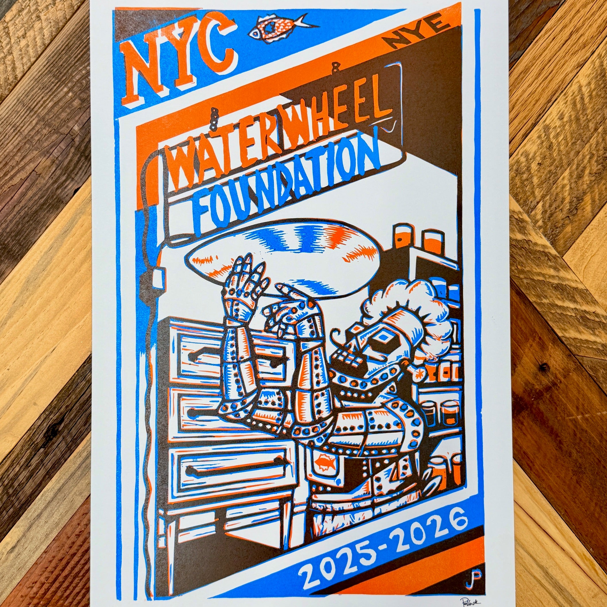 Jim Pollock "WaterWheel Foundation: Pizzabot" AE