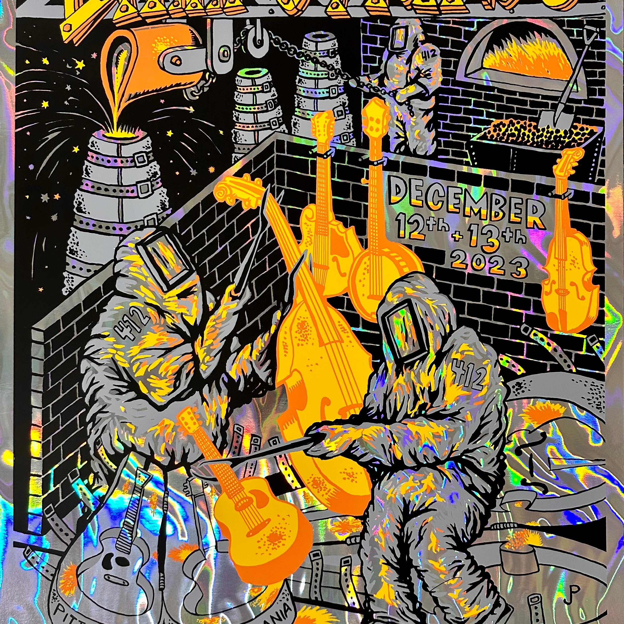 Jim Pollock "Billy Strings - Pittsburgh, PA" Yellow Foil - AE