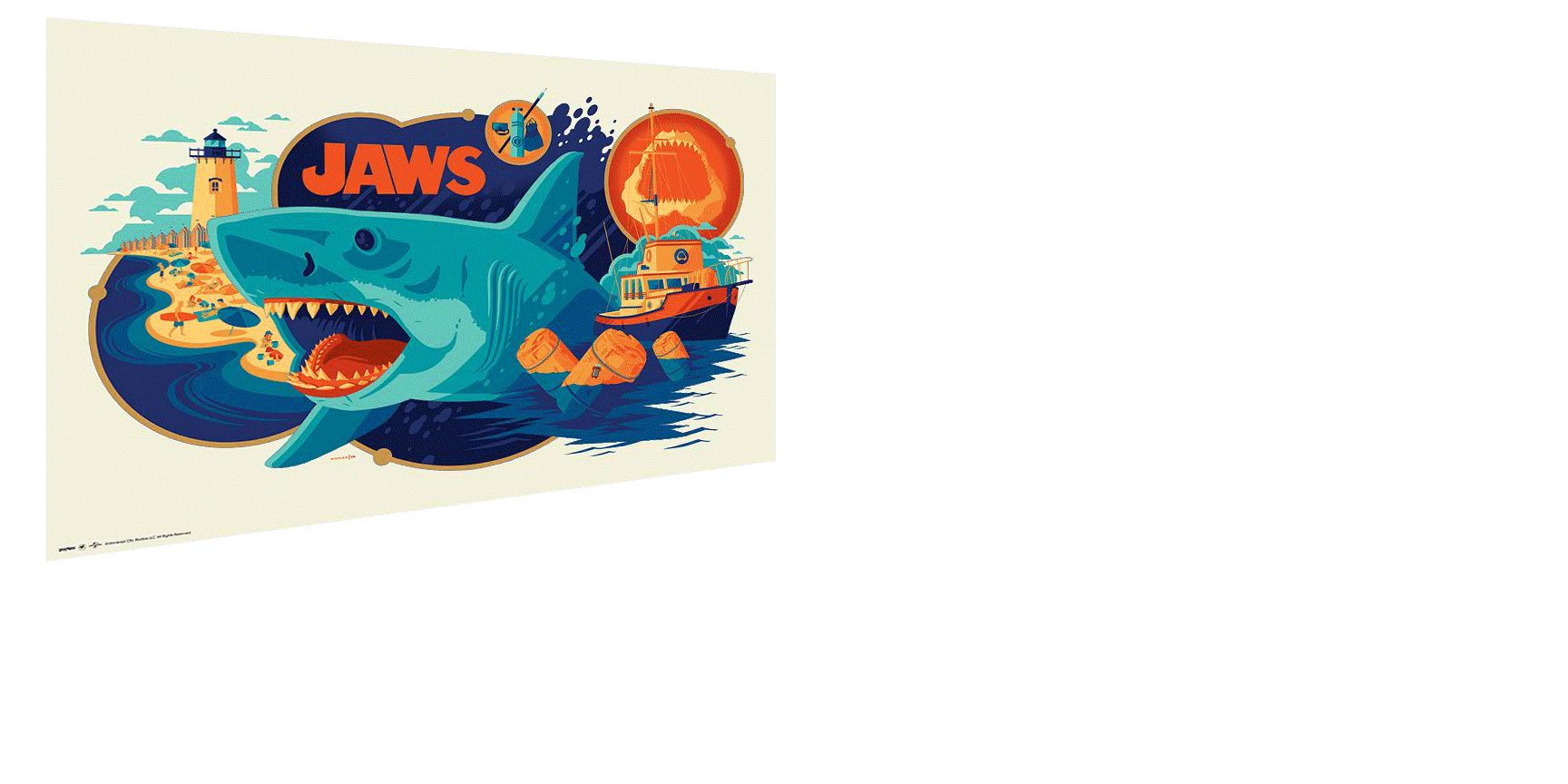 Tom Whalen "JAWS" Multi-Layer Acrylic (36x24)