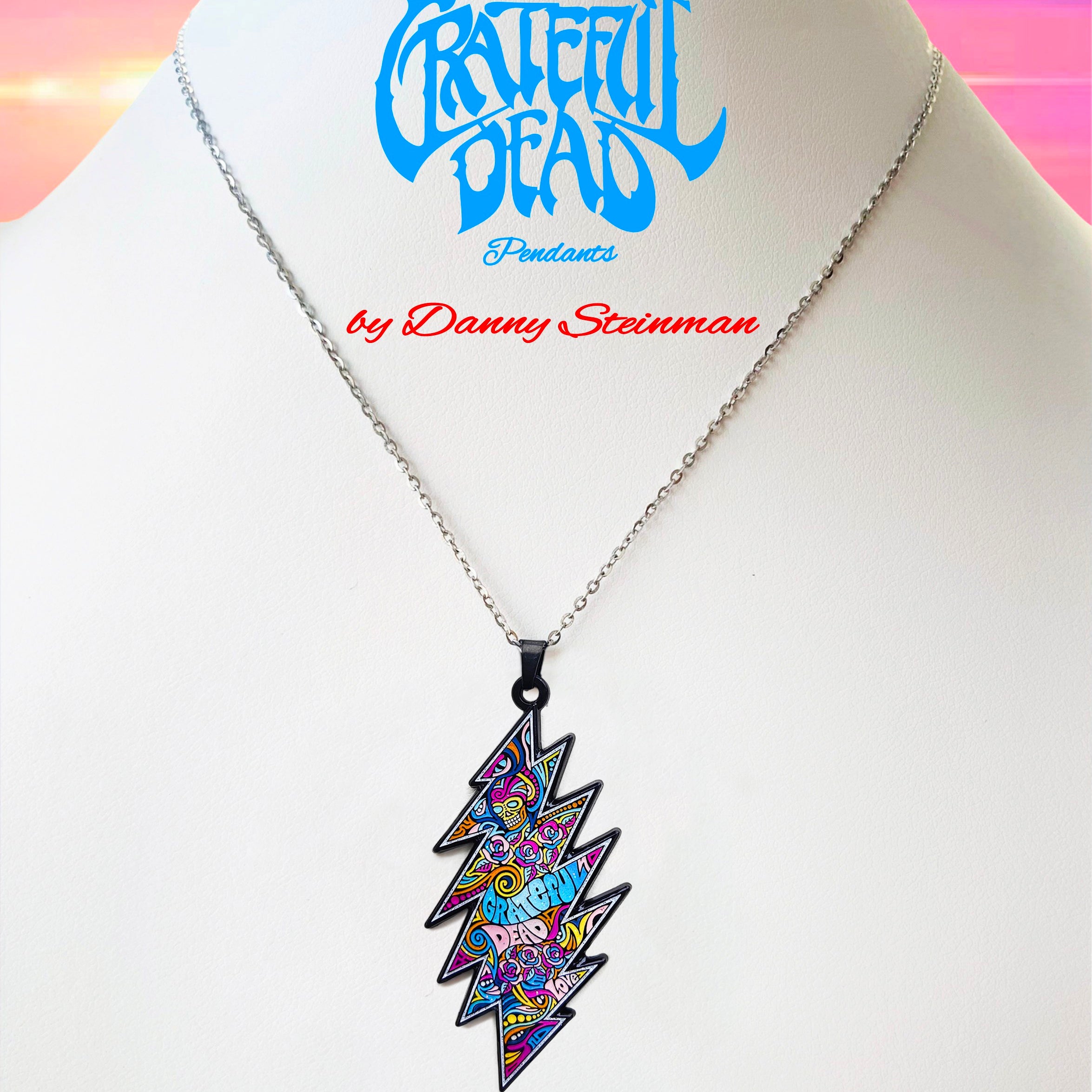 Danny Steinman "Grateful Dead 13-Point Bolt Enamel Pendant" Kaleidoscope