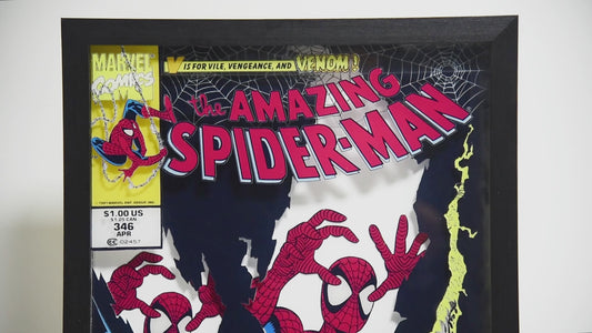 Erik Larsen "The Amazing Spider-Man #346" Framed Acrylic Diorama