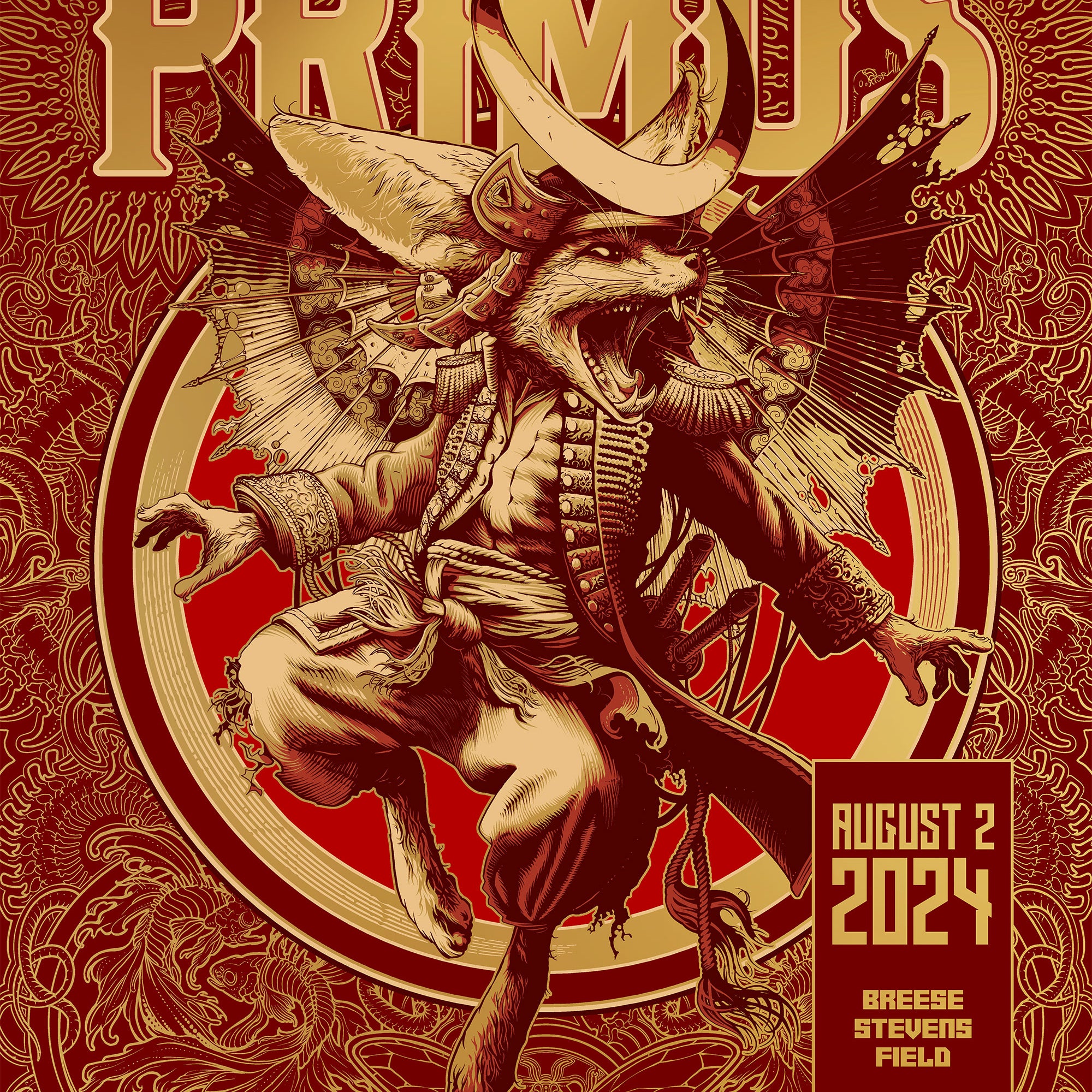 John Guydo "Primus @ Breese Stevens Field" Gold Foil - AP