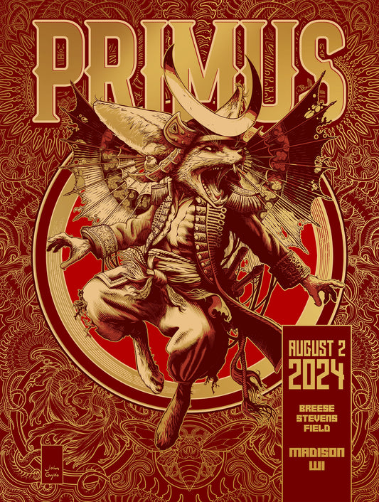 John Guydo "Primus @ Breese Stevens Field" Gold Foil - AP